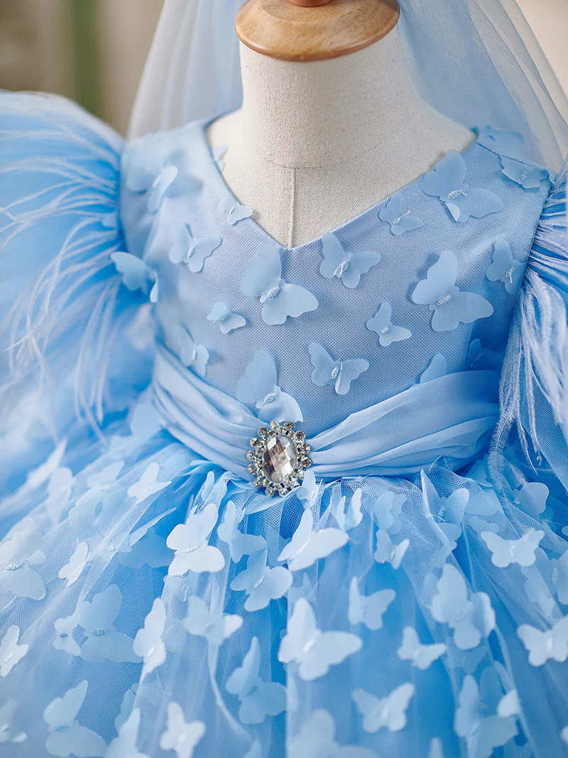 Tulle Knee-length Birthday Party Baby Girl Dress - Image 4