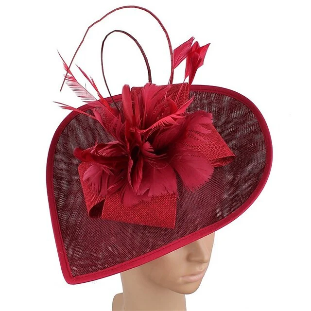 Unique Polyester Wedding Tea Party Fascinators Feather Bowknot Headpiece