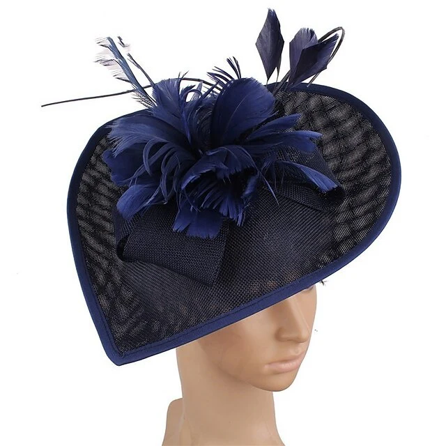 Unique Polyester Wedding Tea Party Fascinators Feather Bowknot Headpiece - Image 6