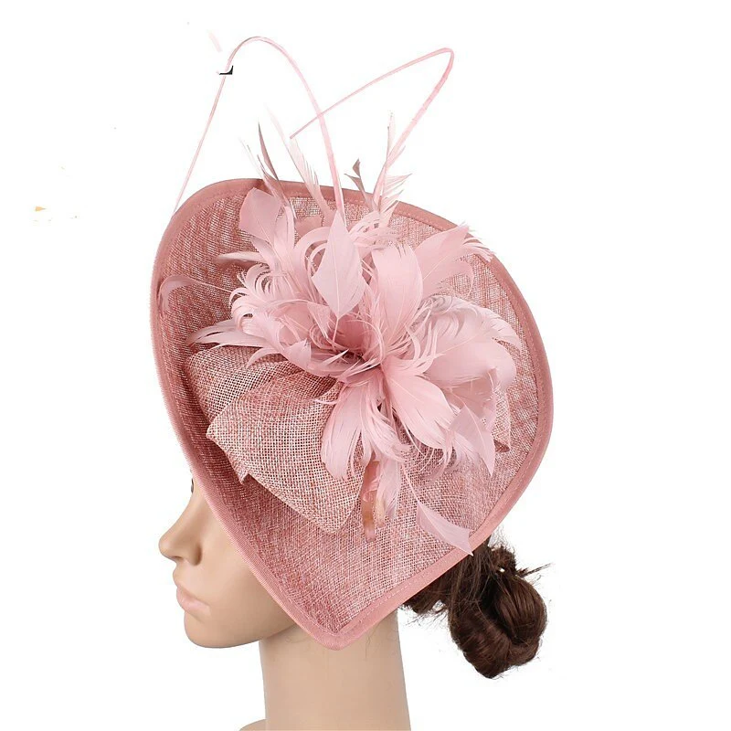 Unique Polyester Wedding Tea Party Fascinators Feather Bowknot Headpiece - Image 8
