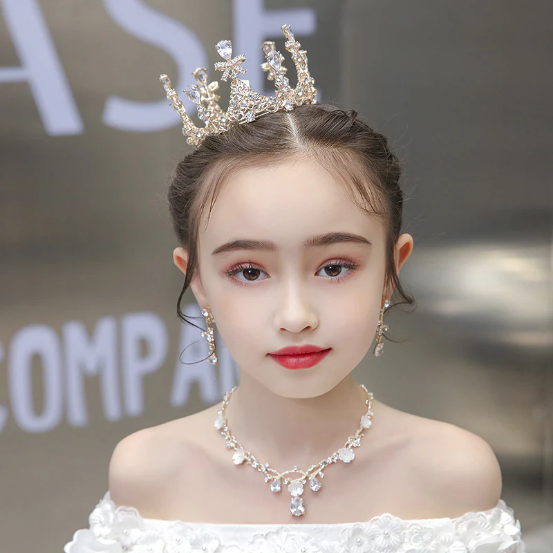 Vintage Mini Rhinestone Princess Crown Headpiece Accessories - Image 3