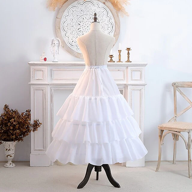 Wedding / Party Slips Chiffon Tea-Length Petticoats with Ruffles - Image 2