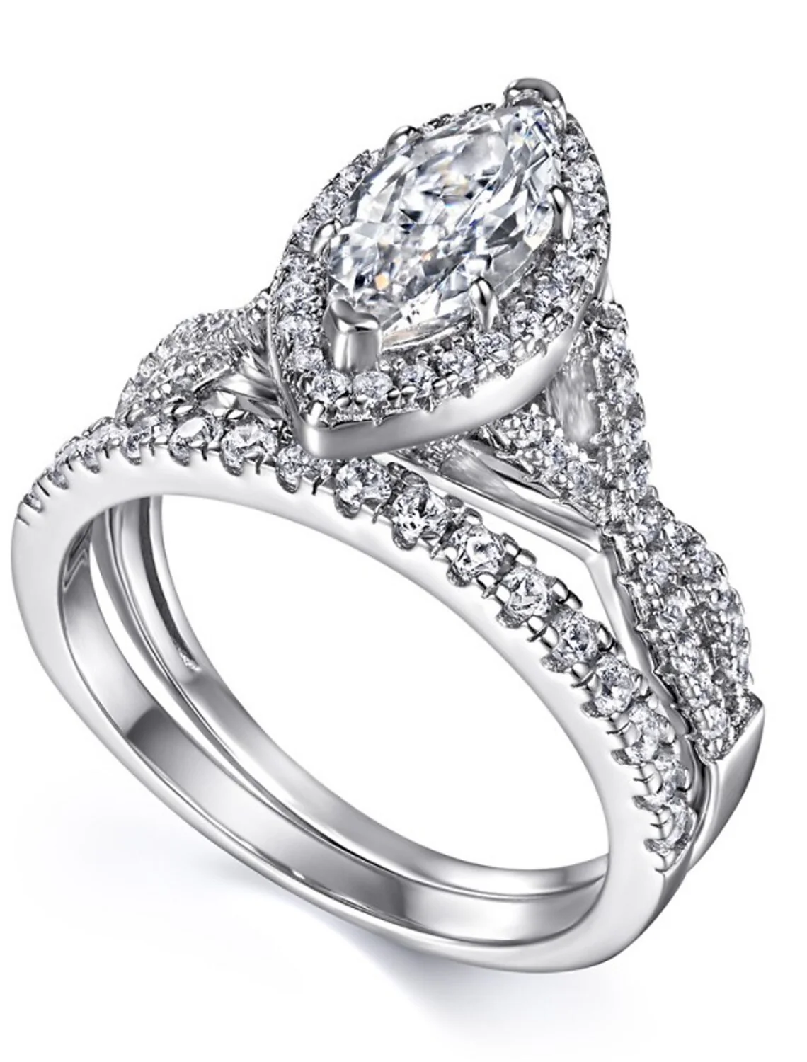 Wedding Ring Wedding Classic Silver S925 Sterling Silver Precious Stylish Simple - Image 4
