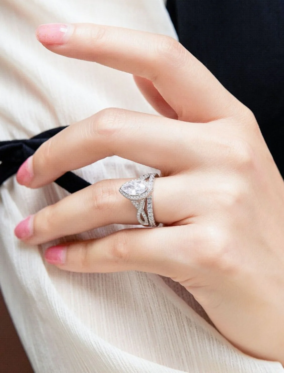 Wedding Ring Wedding Classic Silver S925 Sterling Silver Precious Stylish Simple - Image 5