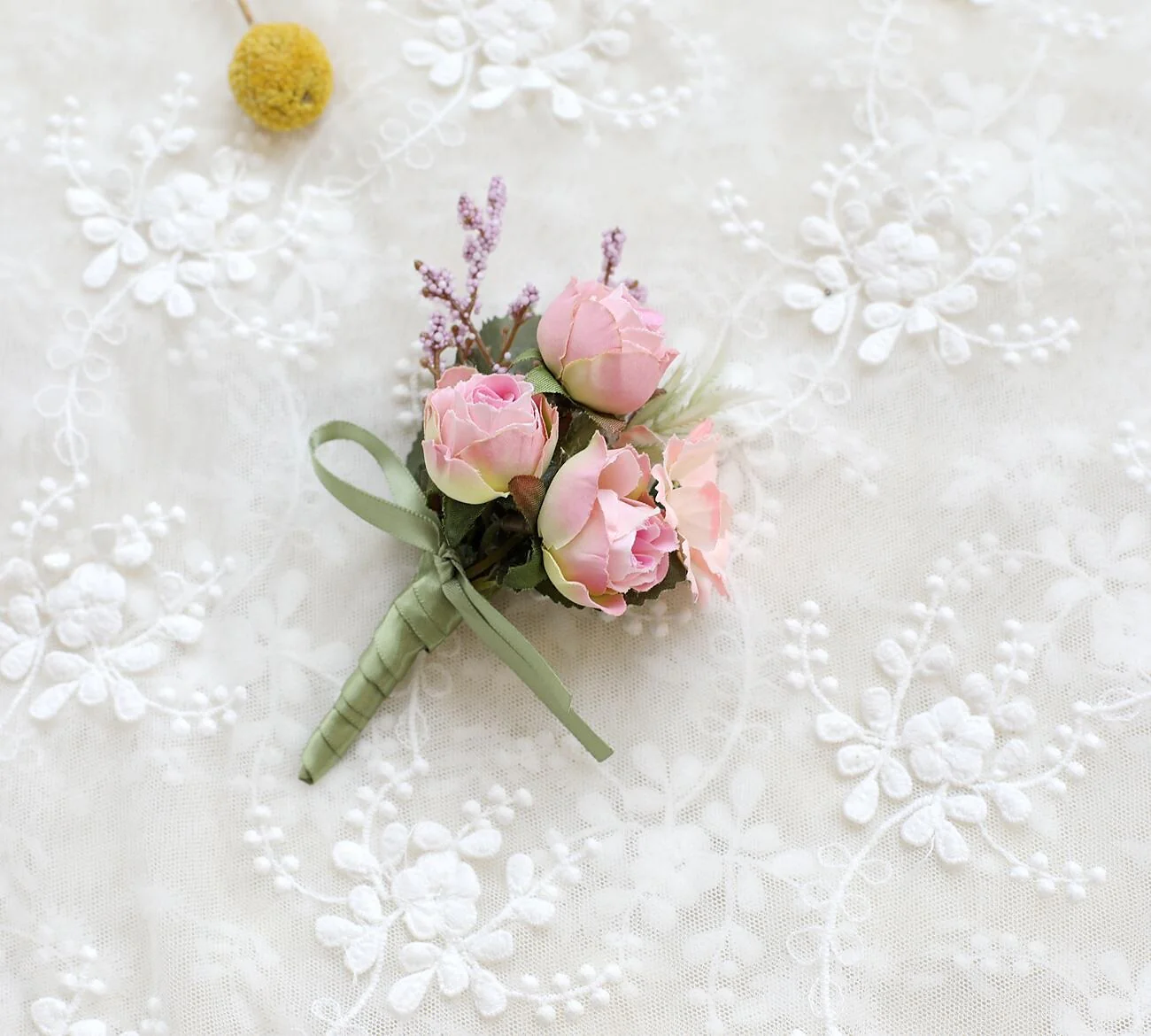 Wedding wrist flowers Boutonnieres Artificial Flower Modern Contemporary - Image 3