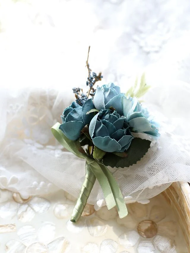 Wedding wrist flowers Boutonnieres Artificial Flower Modern Contemporary - Image 4