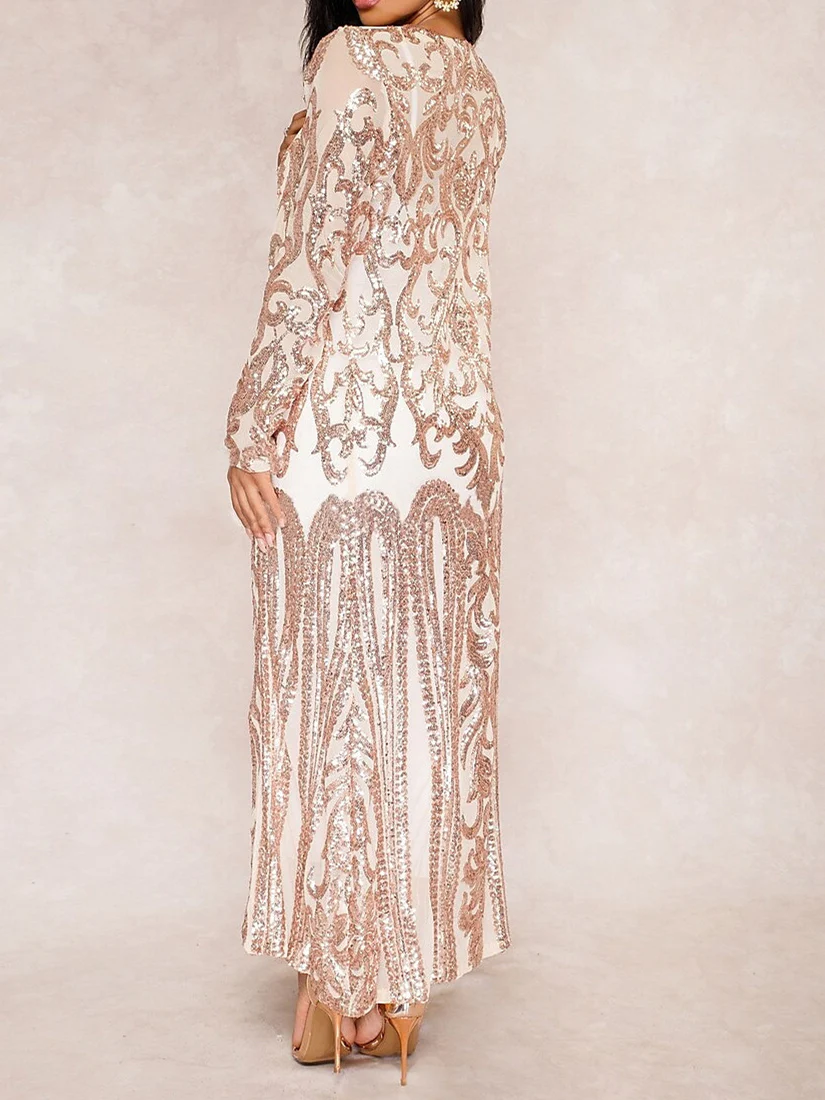 Women‘s Wrap/Coats/Jackets with Totem/Sequins/Appliques Ankle-Length Long Sleeves Wedding Wraps - Image 2
