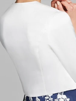 Women‘s Wrap Half Sleeve Coats / Jackets Satin With Pure Color - Image 3
