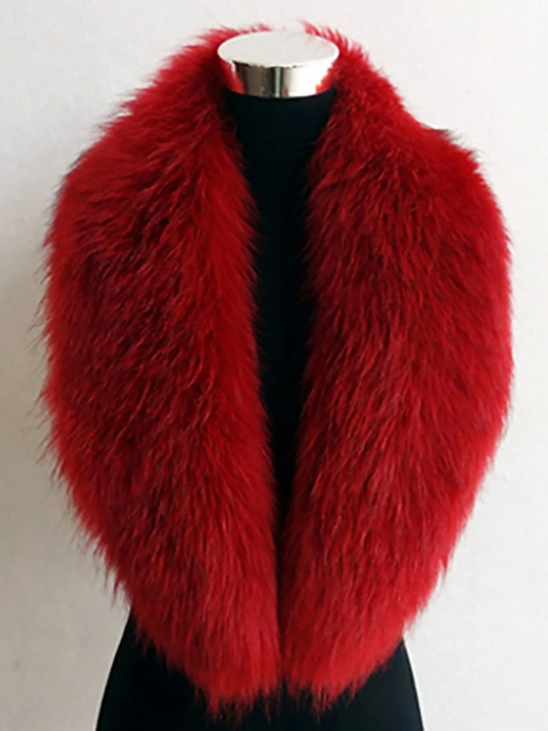 Women's Black Daily Luxury Elegant Faux Fur Soft Wedding Shawl - Image 2