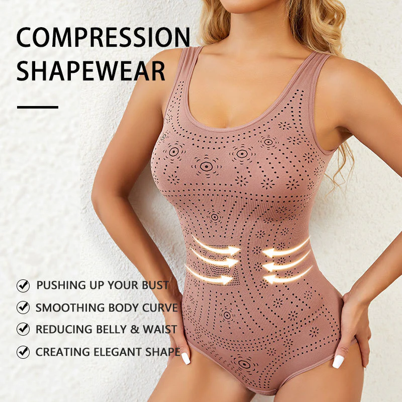Women's Bodysuit Shapewear Round Neck Sleeveless Vest Daily Wear - Image 4