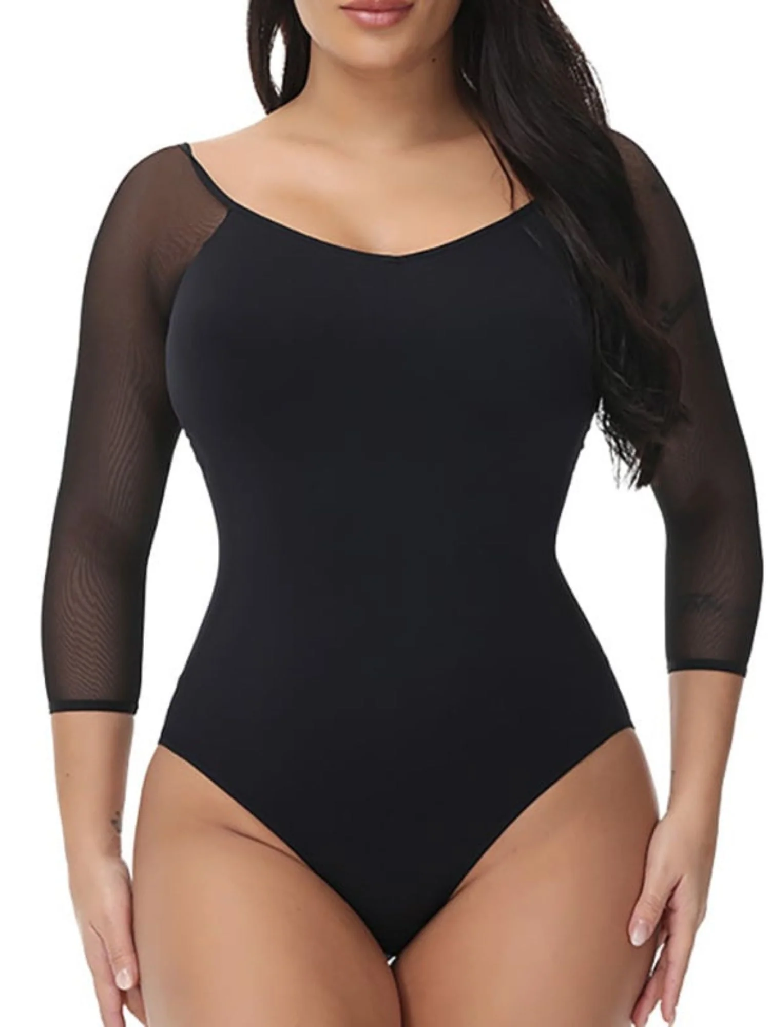 Women's Daily Sexy Round Neck Long Sleeve Corsets Shapewear - Image 2
