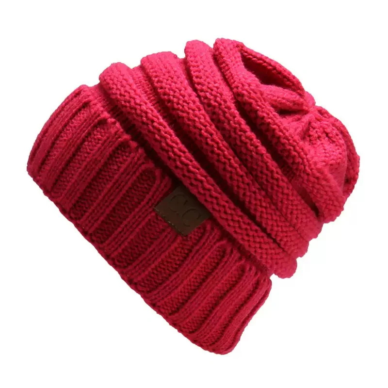 Women's Dailywear Casual Pure Color Fall Winter Beanie Slouchy Hat - Image 10