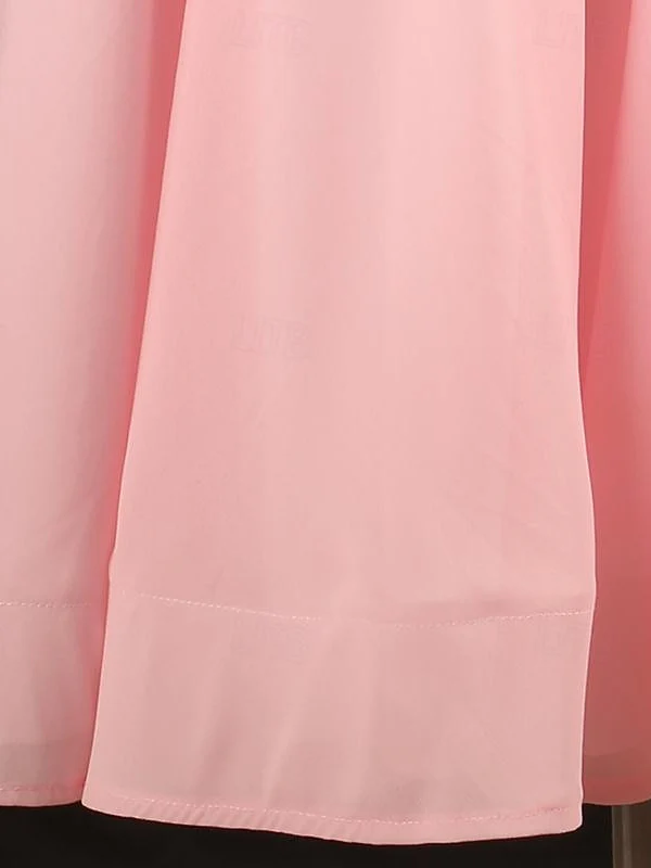 Women's Dancewear Ballroom Dance Dress Pure Color Women's Girls' Performance  Long Sleeve High Chiffon Chinlon Tulle - Image 2