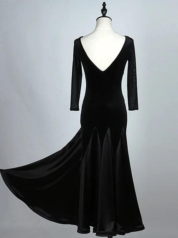 Women's Dancewear Ballroom Dance Dress Split Joint Women's Performance 3/4 Length Sleeve - Image 2