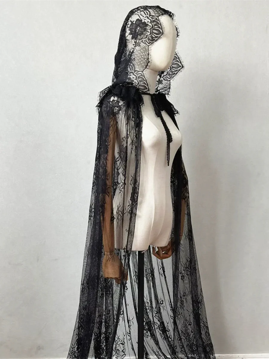 Women's Delicated Lace Solid Color Wedding Wraps - Image 3