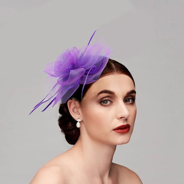 Women's Fascinators For Party Wedding Special Occasion With Feather - Image 4