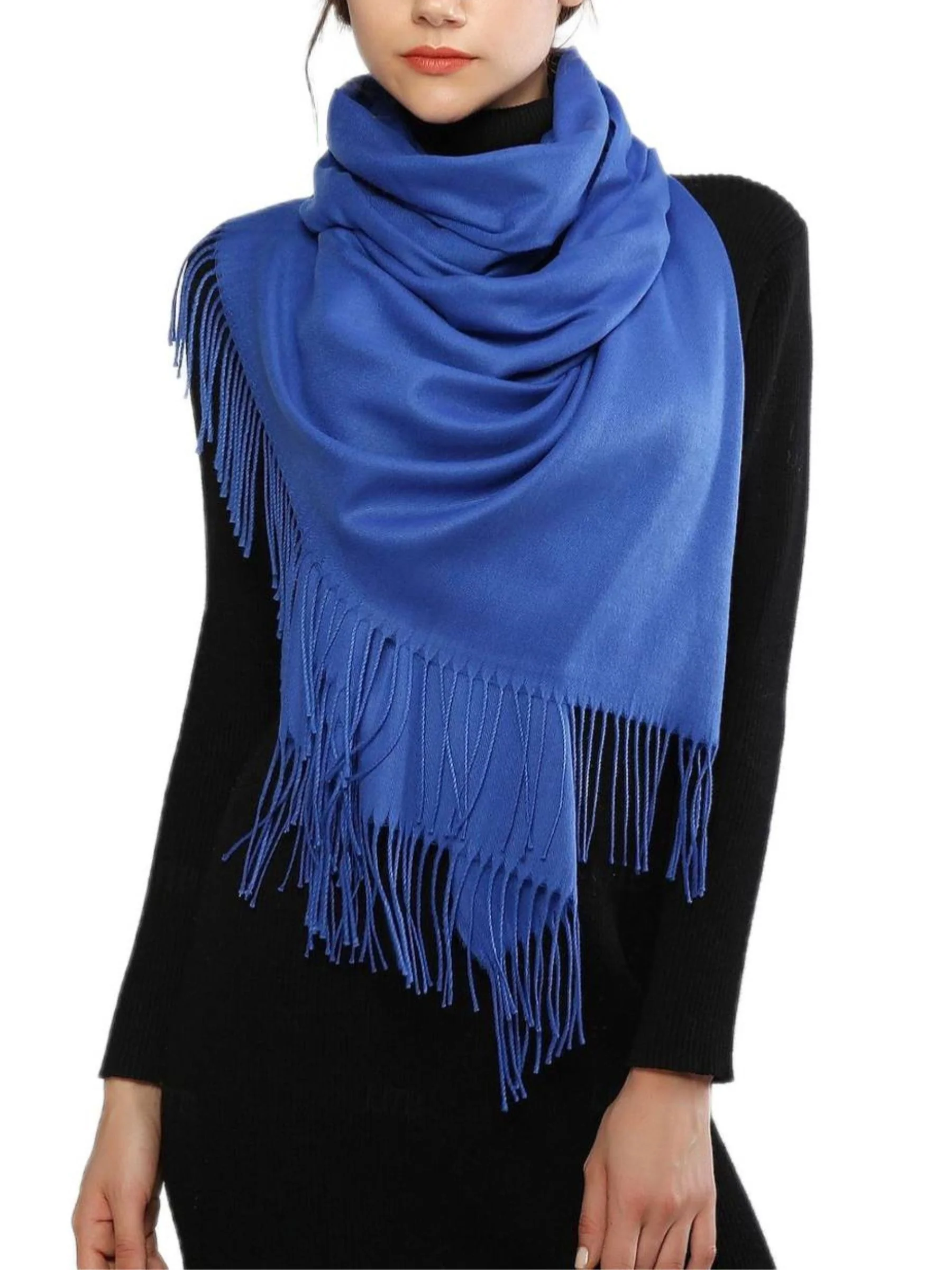 Women's Imitation Cashmere Pure Color Soft Winter Warm Wraps - Image 18