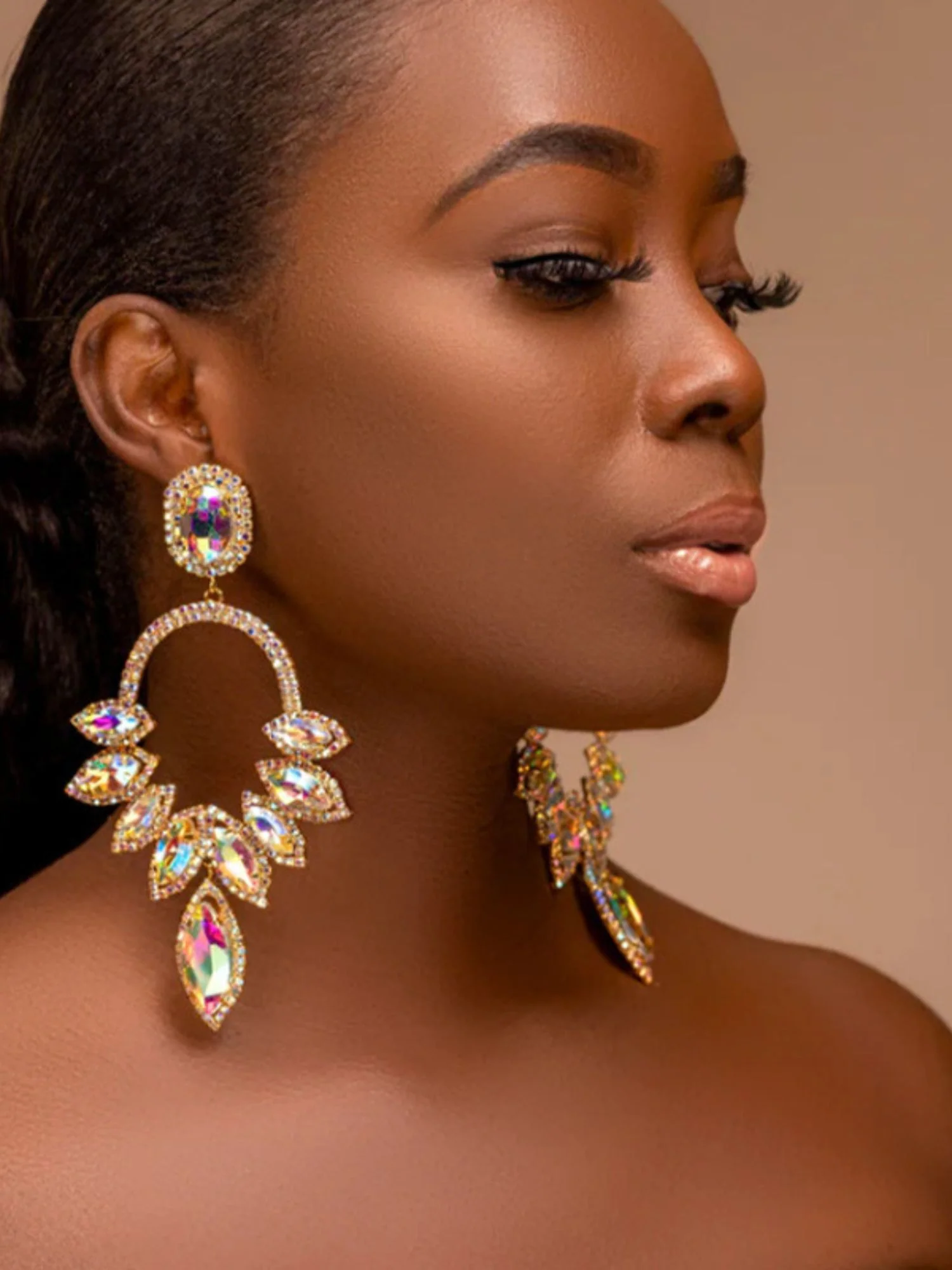 Women's Luxury Colorful Sparkling Diamonds Drop Earrings - Image 6