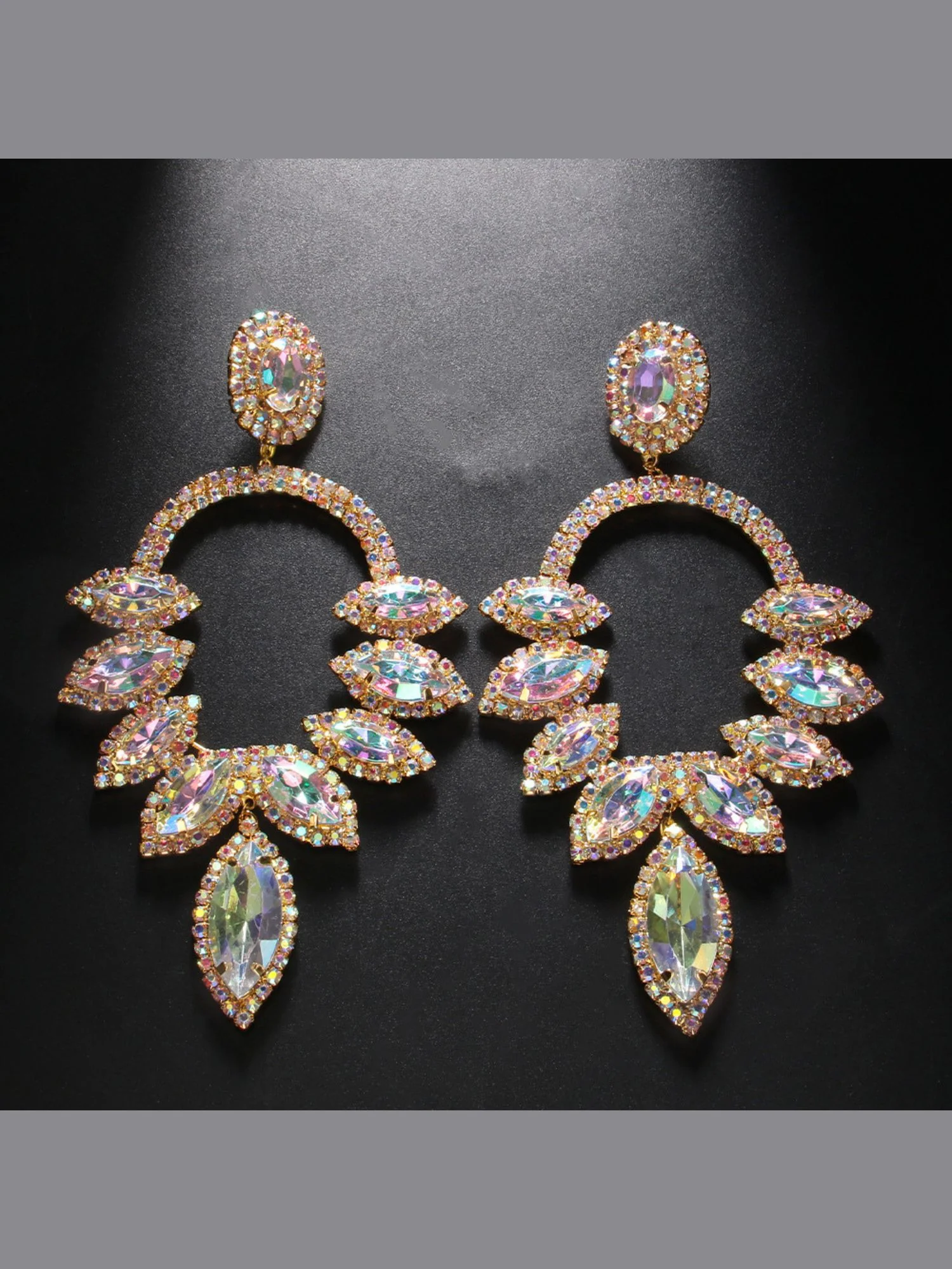 Women's Luxury Colorful Sparkling Diamonds Drop Earrings - Image 9