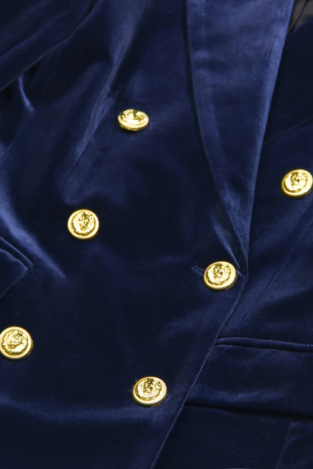 Women's Navy Double Breasted Fitted 2 Piece Suit - Image 5