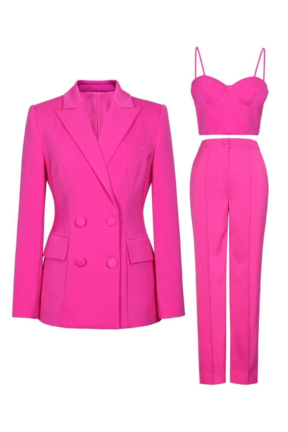 Women's Peak Lapel 3 Piece Prom Suits - Image 7