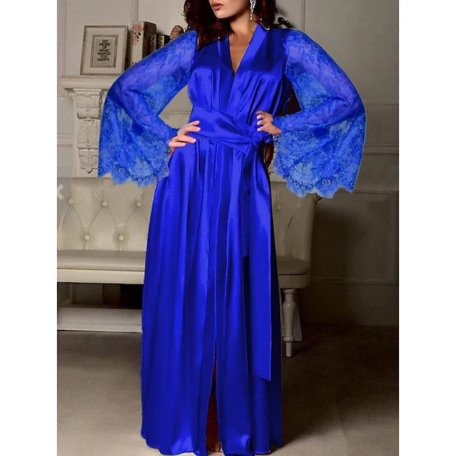 Women's Robe Bathrobe Nightgown Solid Simple Casual Comfort - Image 3