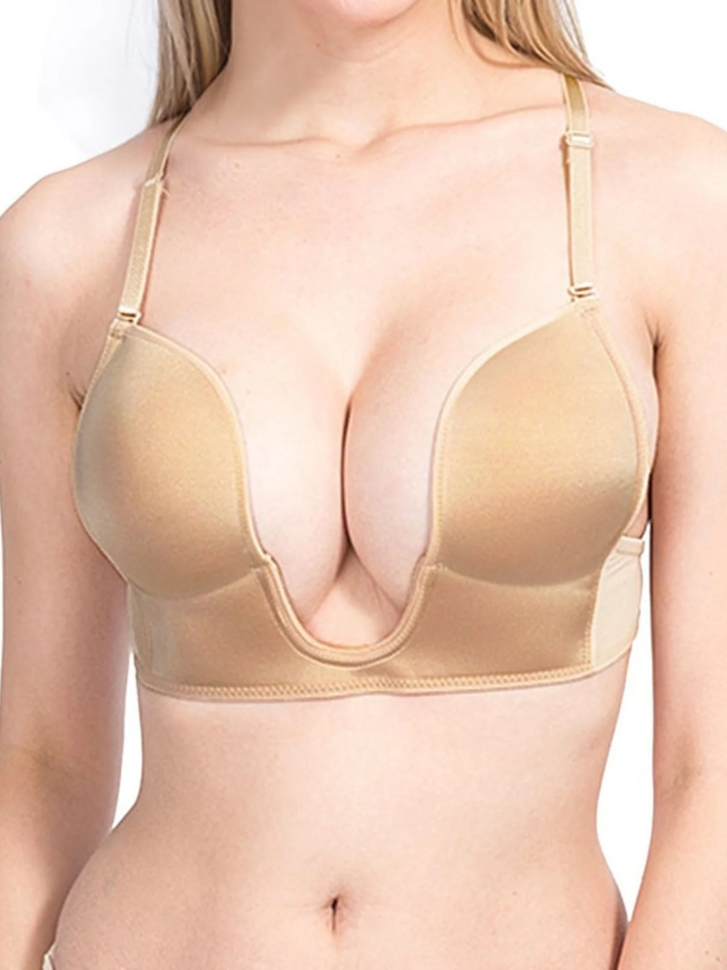 Women's Sexy/Simple Chinlon Cross Back Strap Push Up Bra - Image 3