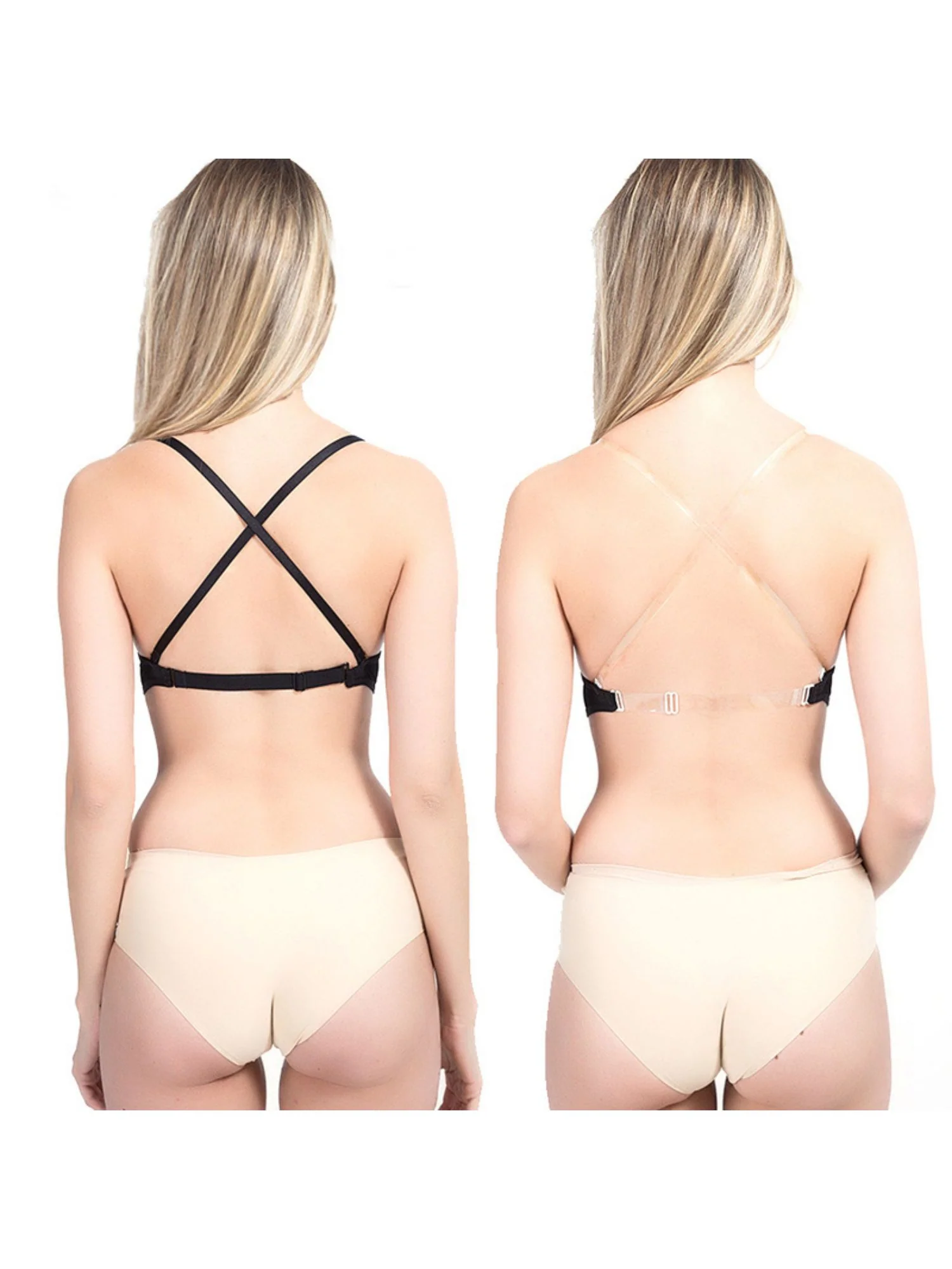 Women's Sexy/Simple Chinlon Cross Back Strap Push Up Bra - Image 4