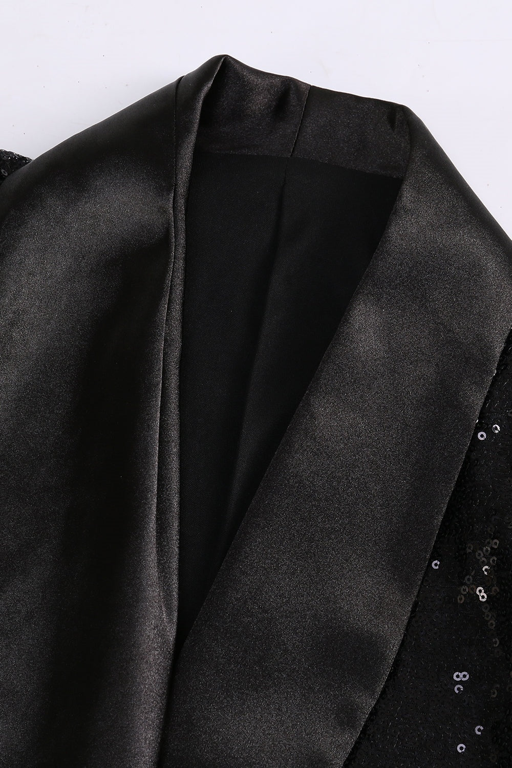 Women's Sparkly Black Prom Blazer with Fringes - Image 5