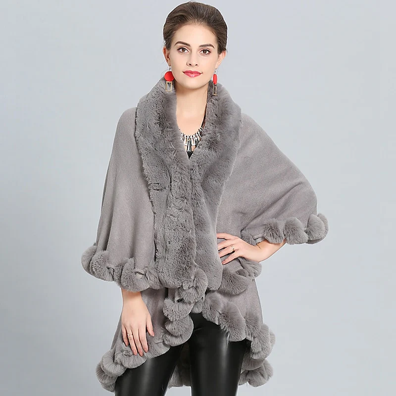 Women's Wedding Bridal Long Sleeves Wrap/Shawls With Pure Color & Split Joint - Image 3