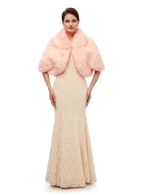 Women's Wedding Bridal Sleeveless Wrap/Shawls With Pure Color - Image 12
