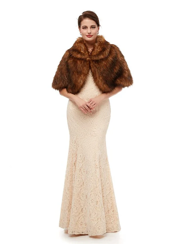Women's Wedding Bridal Sleeveless Wrap/Shawls With Pure Color - Image 14