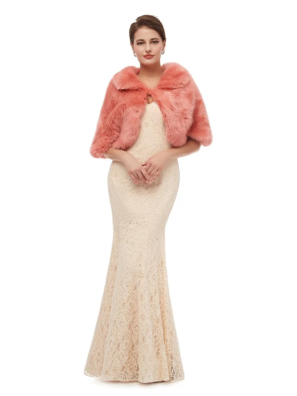 Women's Wedding Bridal Sleeveless Wrap/Shawls With Pure Color - Image 6