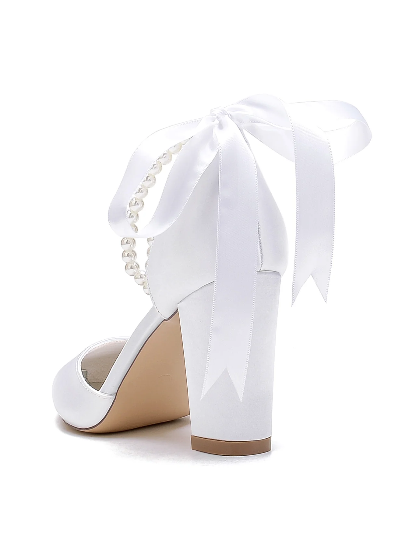 Women's Wedding Rhinestone Stiletto Heel Pointed Toe Bridesmaid Shoes - Image 2
