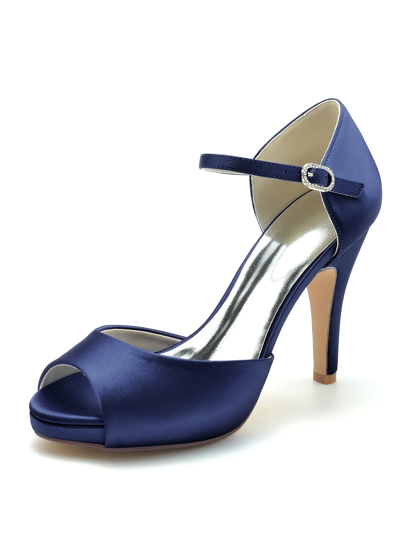Women's Wedding Shoes High Heel Open Toe Bridesmaid Shoes - Image 4