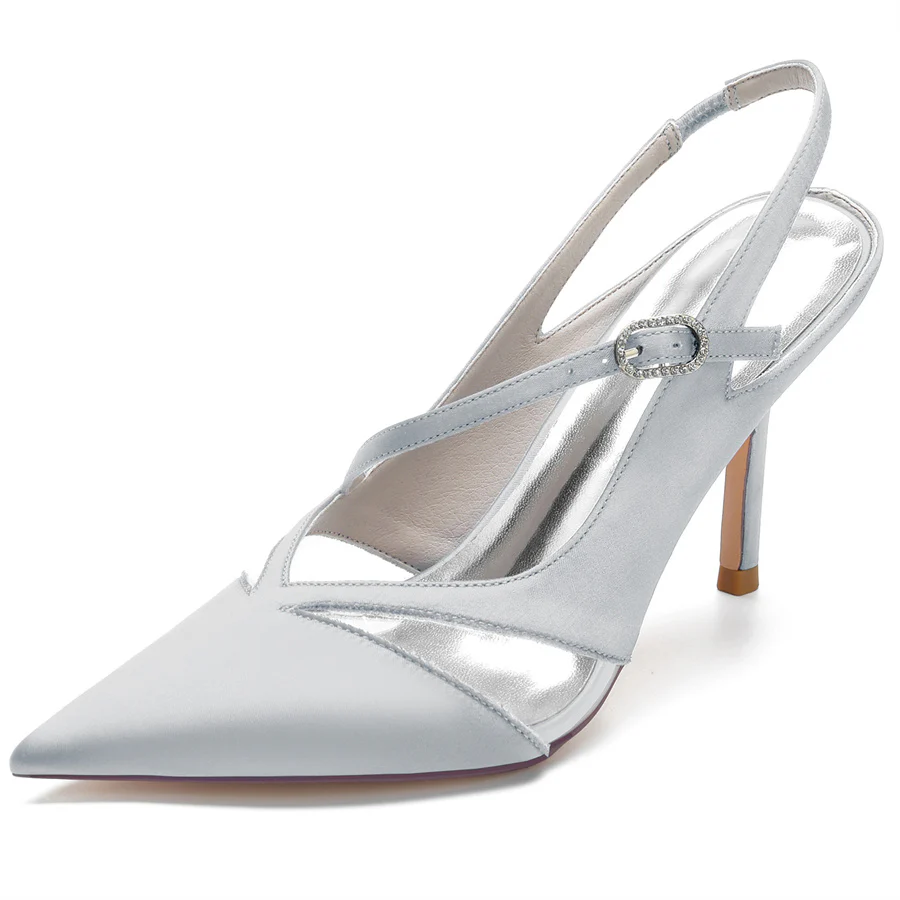 Women's Wedding Shoes Pointed Toe High Heel Unique Design Bridal Shoes - Image 13