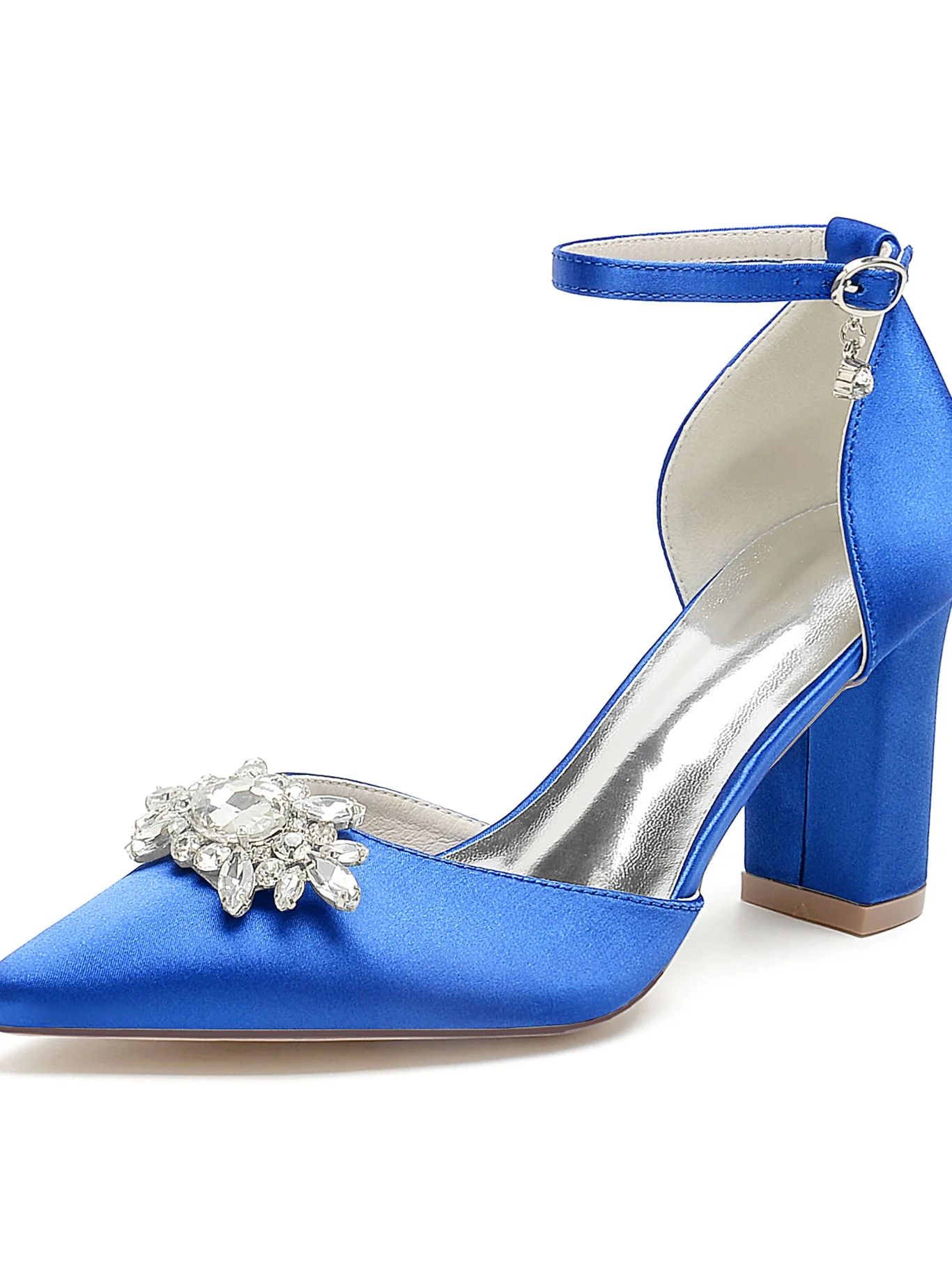 Women's Wedding Shoes Rhinestone Pointed Toe High Heel Bridal Shoes - Image 13