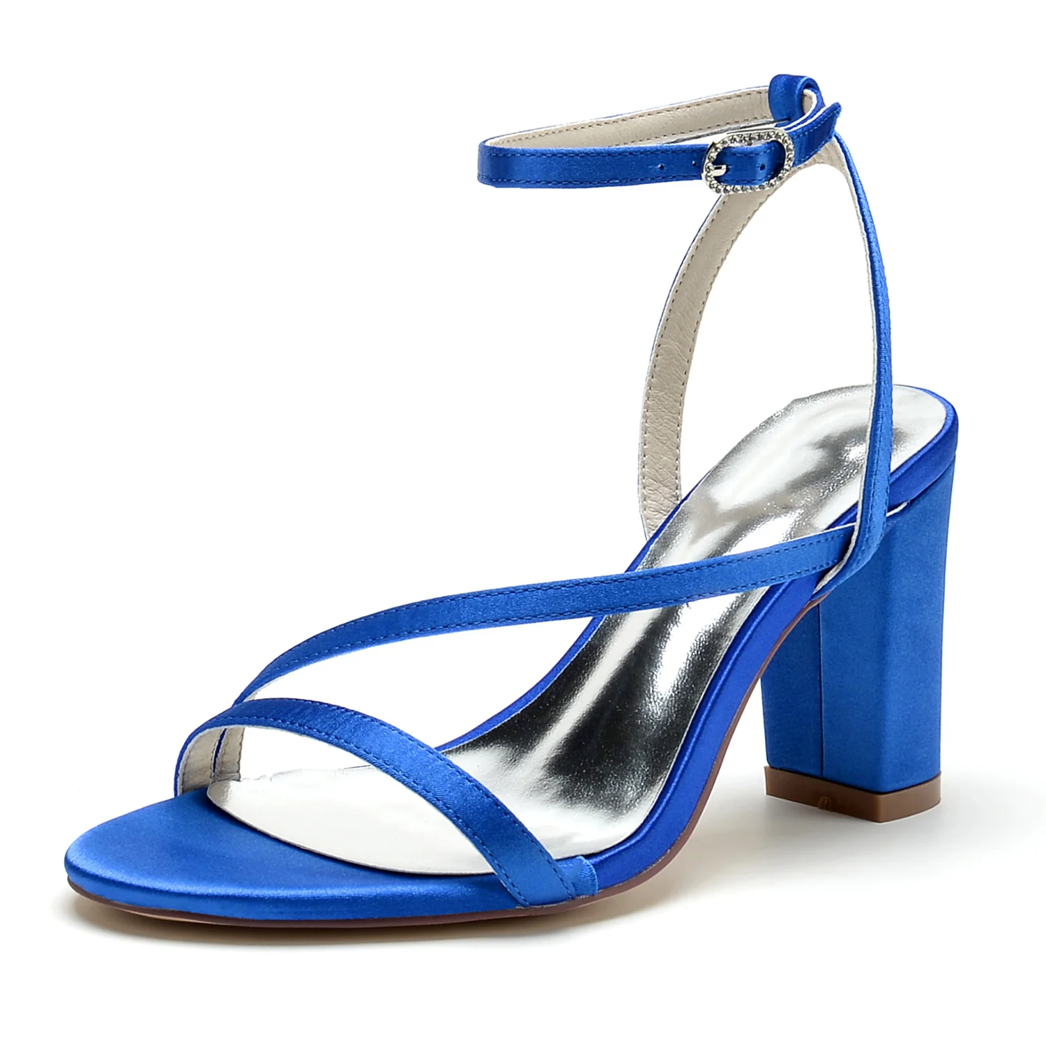 Women's Wedding Shoes Strappy Opened Toe Block Heel Minimalism Bridal Shoes - Image 13