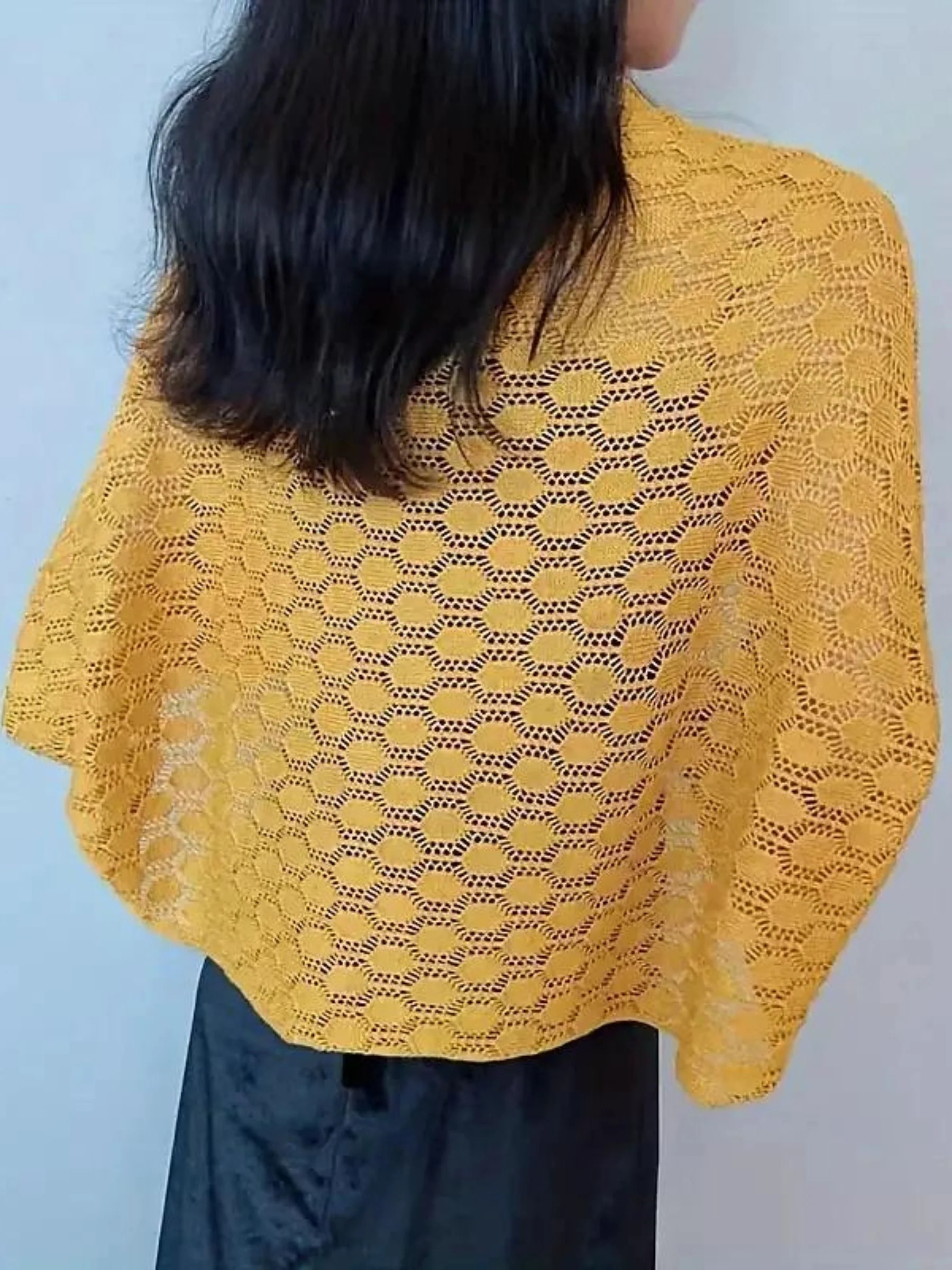Women's Wrap Luxury Long Sleeve Knitwear with Pure Color - Image 4
