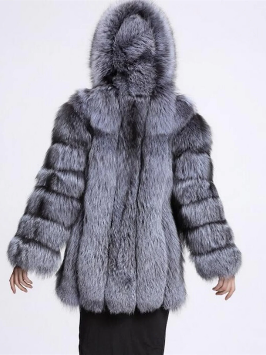 Women's Wrap Pure Keep Warm Long Sleeve Faux Fur Wedding Wraps With Pure Color For Party Evening Fall & Winter - Image 2