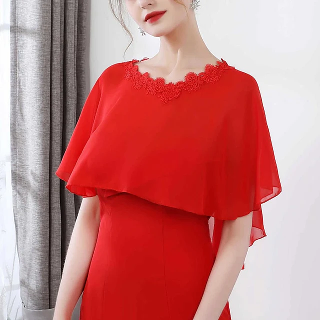 Women's Wraps Bridal's Wraps Wedding Guest 's Wraps Cape Elegant Luxury Sleeveless Polyester - Image 10