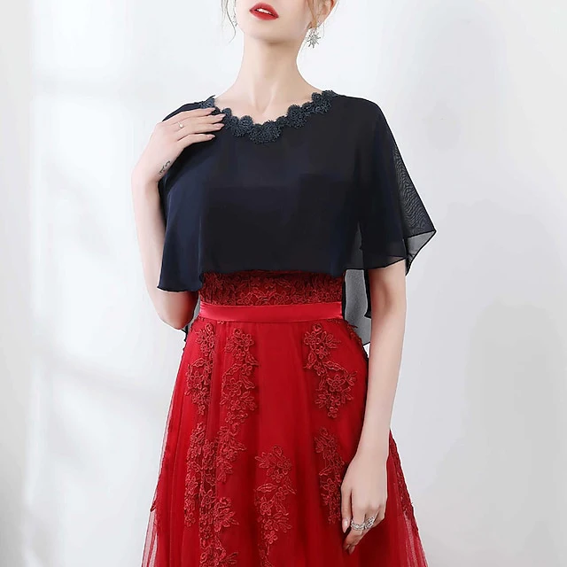 Women's Wraps Bridal's Wraps Wedding Guest 's Wraps Cape Elegant Luxury Sleeveless Polyester - Image 11