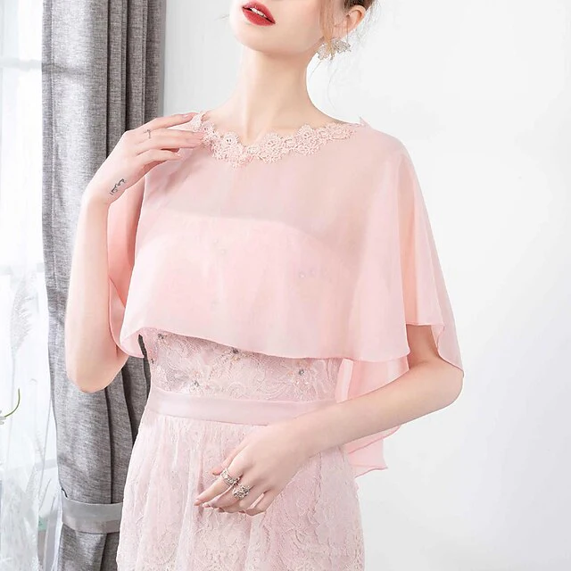 Women's Wraps Bridal's Wraps Wedding Guest 's Wraps Cape Elegant Luxury Sleeveless Polyester - Image 7