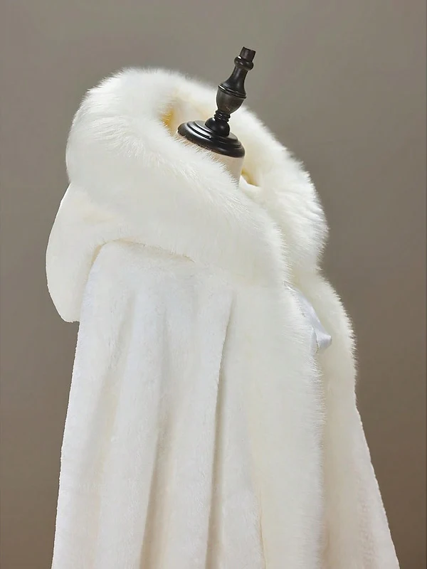 Wraps Shawls Women's Wrap Cape Elegant Sleeveless Terylene Wedding Wraps With Pure Color - Image 4