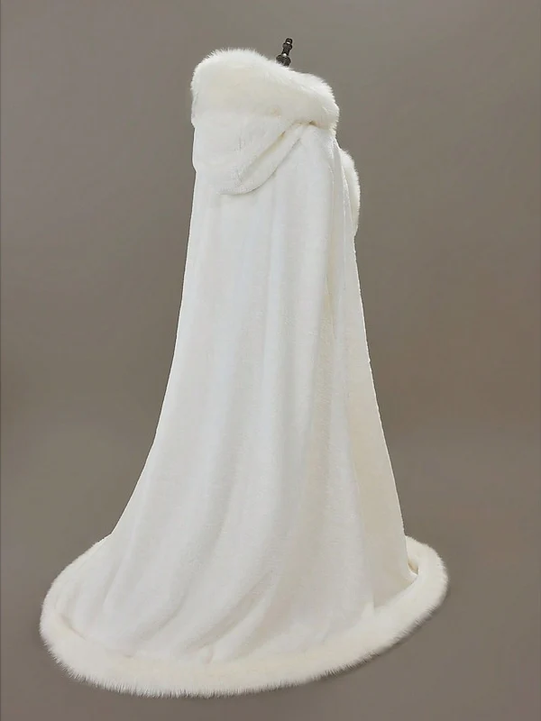 Wraps Shawls Women's Wrap Cape Elegant Sleeveless Terylene Wedding Wraps With Pure Color - Image 6
